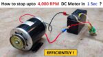 Motor 24v 500w DC até 4000 RPM – Como pará-lo em menos de 1 segundo?