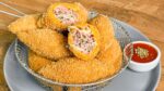 SALGADO FRITO DE PRESUNTO E QUEIJO | MASSA BASICA E CROCANTE | Gabriel Freitas