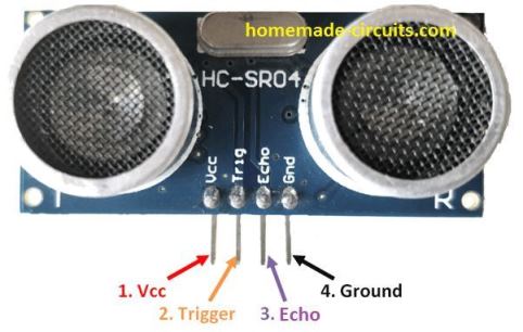 Circuito de desinfetante para as mãos ultrassônico 2 Usando HC-SR04