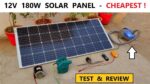 Painel Solar 12V 180W (Monocristalino) |  Teste e revisão completos com motor DC