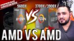 RYZEN 5 5600x melhor que 3700x e 3900x?… 6 Núcleos ZEN 3 vs 8 e 12 Núcleos ZEN 2 (Render e Games)