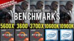 Comparativo – RYZEN 5 5600x vs R5 3600, R7 3700x, R9 3900x, Core I5 10600K, I9 10900K (1080p/1440p)