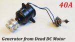 Não jogue fora o motor do ventilador do carro – 12v 40 amperes DC motor gerador DIY