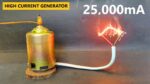 Teste de corrente de curto-circuito de um gerador de motor 12v DC DIY