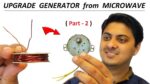 DESCARGA DE 300 AMP!!!  Gerador de motor síncrono de microondas de 220V DIY
