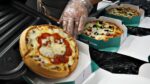 Isso são waffles? Combinação Pizza Waffle / Combinação Pizza Waffle / Comida de rua coreana