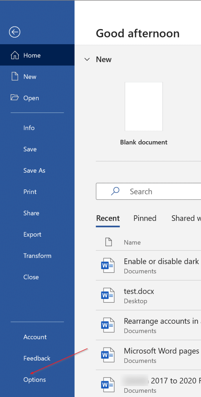 Ative ou desative o modo escuro manualmente no Office Word, Excel e PowerPoint