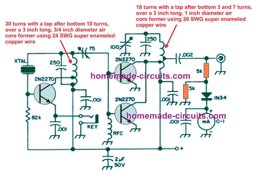 Circuito receptor do transmissor para rádio amador de 80 metros 2 Como funciona o transmissor