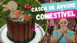 BOLO COM CASCA DE ÁRVORE COMESTÍVEL| Tronquinho de árvore realista especial de Páscoa