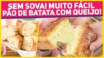 O PÃO DE BATATA MAIS FÁCIL DO MUNDO! Sem sovar e RECHEADO COM MUITO QUEIJO | Receitas de Minuto 644