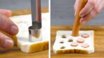 Use um cortador no pão de forma! 3 ideias inteligentes para uma refeição rápida