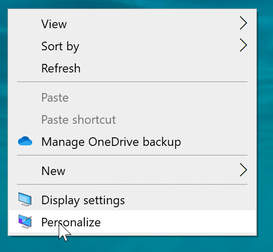 Altere a imagem de fundo da área de trabalho virtual por meio de Configurações no Windows 10