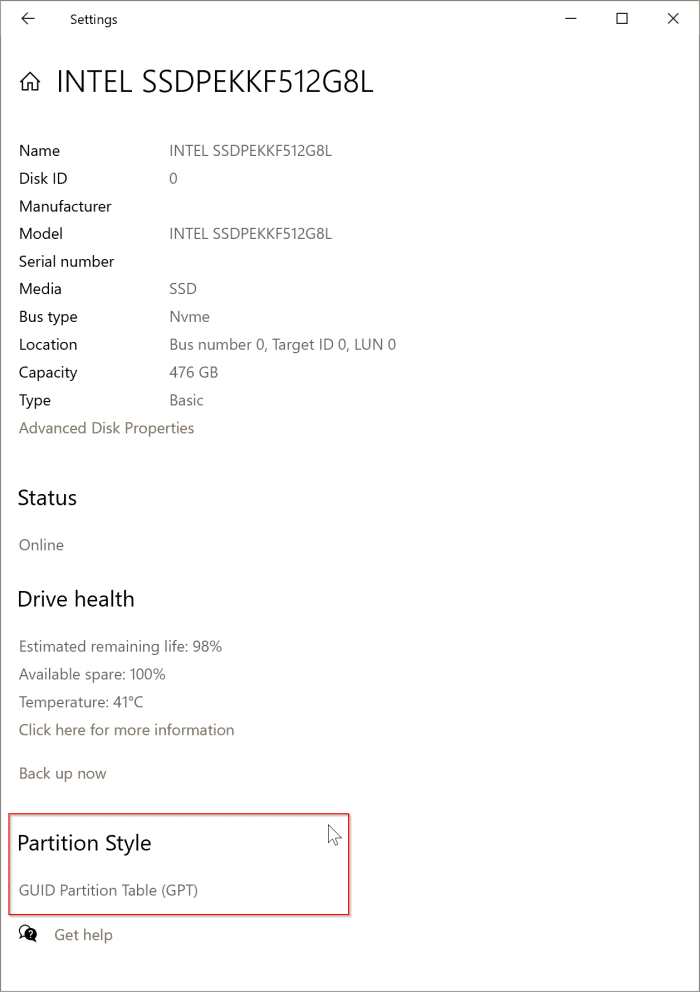 3 maneiras de verificar se uma unidade de disco é GPT ou MBR no Windows 10 9 Método 3 de 3