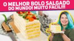 O MELHOR BOLO SALGADO DO MUNDO! Recheio CREMOSO de Fricassê de Frango | Receitas de Minuto 655