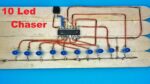 CIRCUITO DE LUZ DE CAMINHO DE 10 LEDs – NO ARDUINO / NO NE555 CD 4017