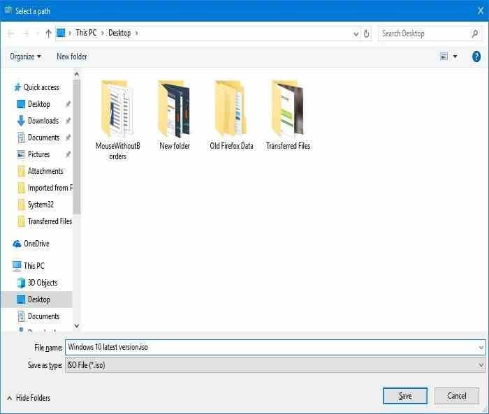 Obtenha o ISO da versão mais recente do Windows 10 da Microsoft