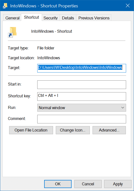 Como criar um atalho de teclado para abrir uma pasta no Windows 10 4 Definir atalho de teclado para abrir uma pasta no Windows 10