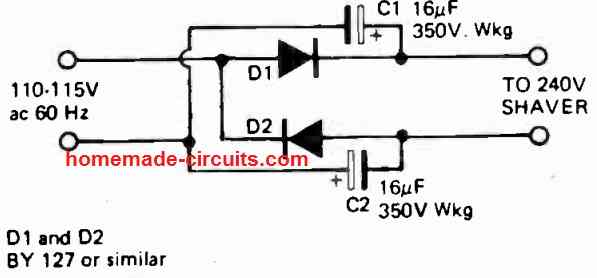 Conversor de 110 VCA para 220 V CC