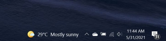 Como mostrar a temperatura em Celsius ou Fahrenheit na barra de tarefas no Windows 10