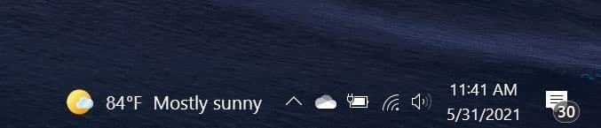 Como mostrar a temperatura em Celsius ou Fahrenheit na barra de tarefas no Windows 10