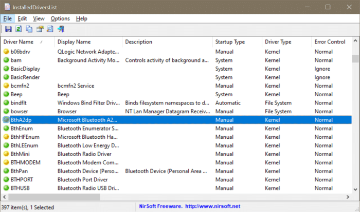 Use software de terceiros para visualizar os drivers instalados no Windows 10