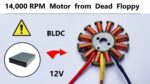 14000 RPM – Reutilize o motor DC de super alta velocidade de 12 V do disquete DEAD – Motores BLDC sem escova