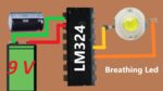 CIRCUITO DE LED DE RESPIRAÇÃO – CIRCUITO DE LED PISCANDO LENTO – LM324