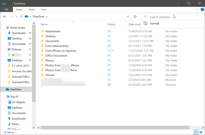 Pesquise arquivos grandes do OneDrive no Windows File Explorer