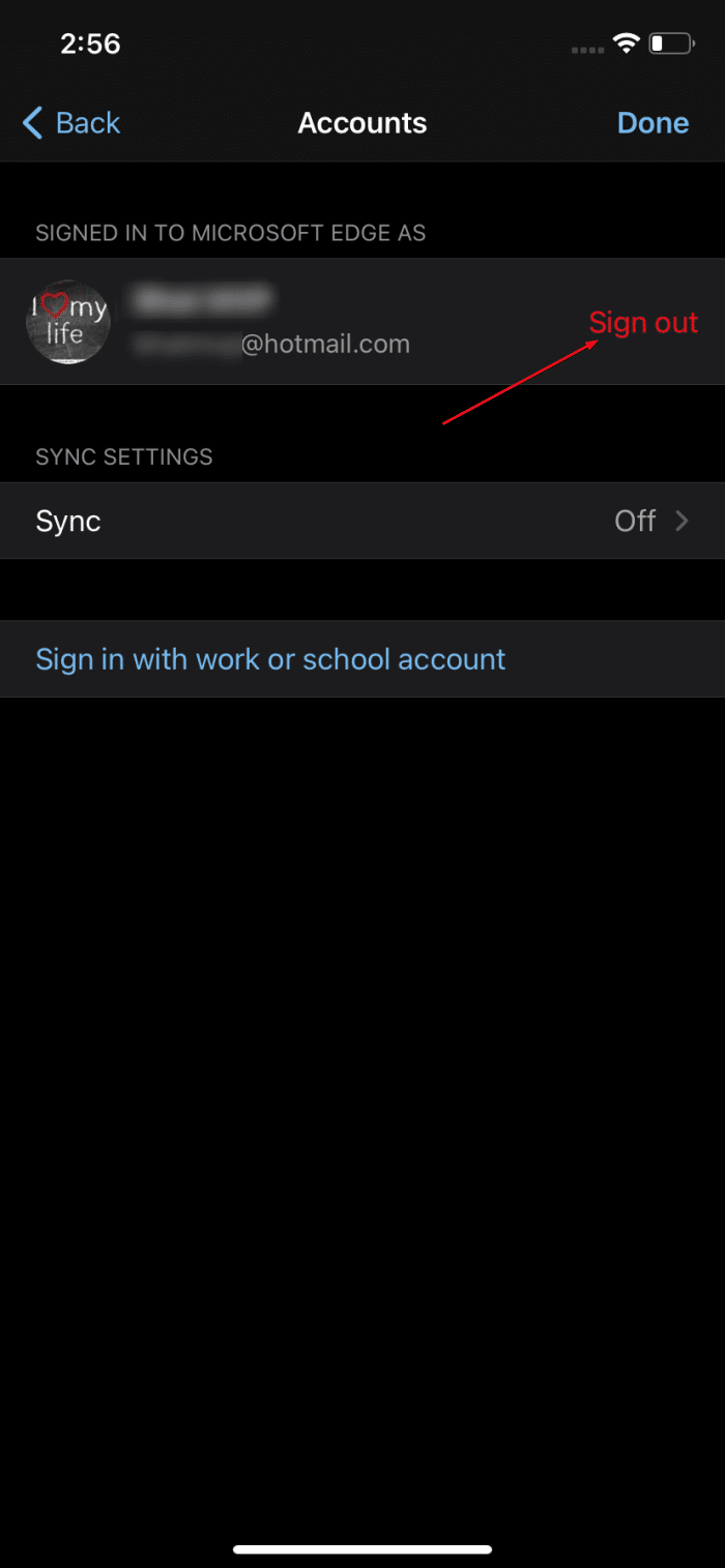 Como sair da conta da Microsoft no navegador Edge 6 Sair da conta da Microsoft no Edge no iPhone