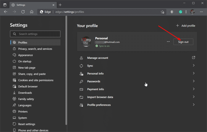 Como sair da conta da Microsoft no navegador Edge 2 Sair da conta da Microsoft no Edge no Windows e Mac