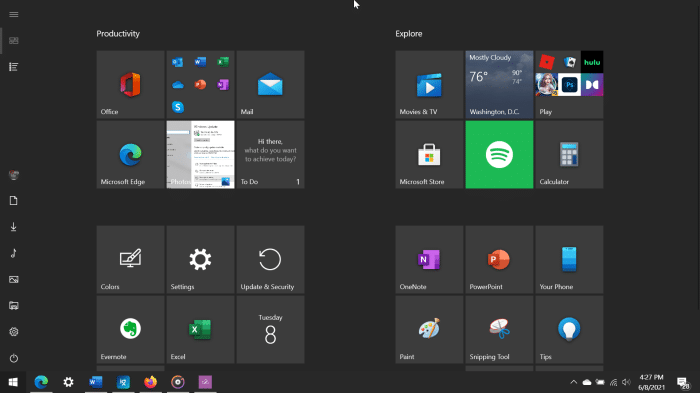 Como deixar o menu Iniciar em tela cheia no Windows 10 1 Como deixar o menu Iniciar em tela cheia no Windows 10