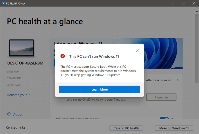 Como verificar se o seu PC pode executar o Windows 11 4 Use o PC Health Check para verificar se o seu PC é compatível com o Windows 11