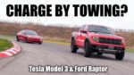 Você pode carregar um Tesla rebocando-o?  (Com Ford Raptor)
