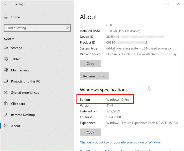 Posso atualizar do Windows 10 Home para o Windows 11 Pro gratuitamente? 2 Verifique qual edição do Windows 10/11 você instalou