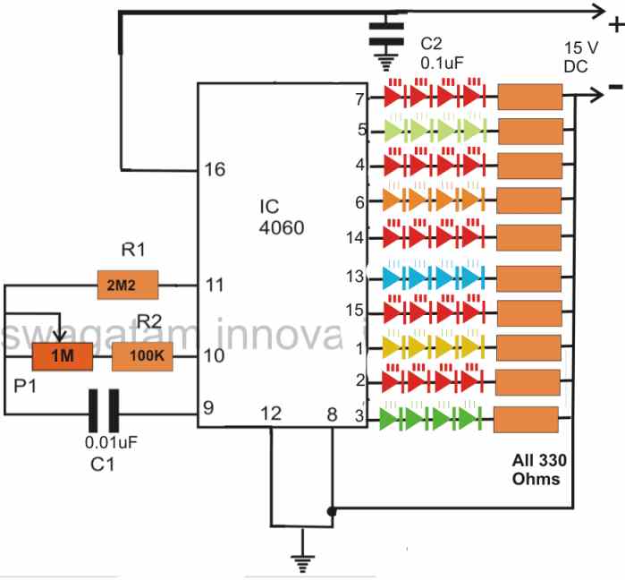 Luz intermitente LED aleatória para árvore de Natal