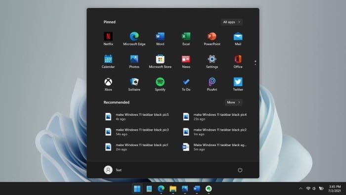 Como tornar a barra de tarefas do Windows 11 preta (sem modo escuro)