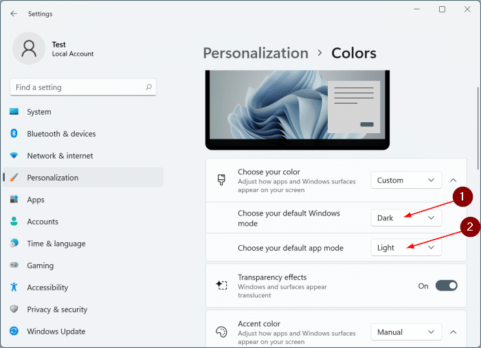 Altere a cor da barra de tarefas do Windows 11 para preto (sem aplicar o modo escuro)