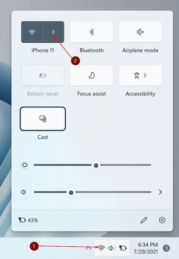 3 maneiras de visualizar as redes disponíveis no Windows 11 2 Exibir redes sem fio disponíveis na área de trabalho no Windows 11