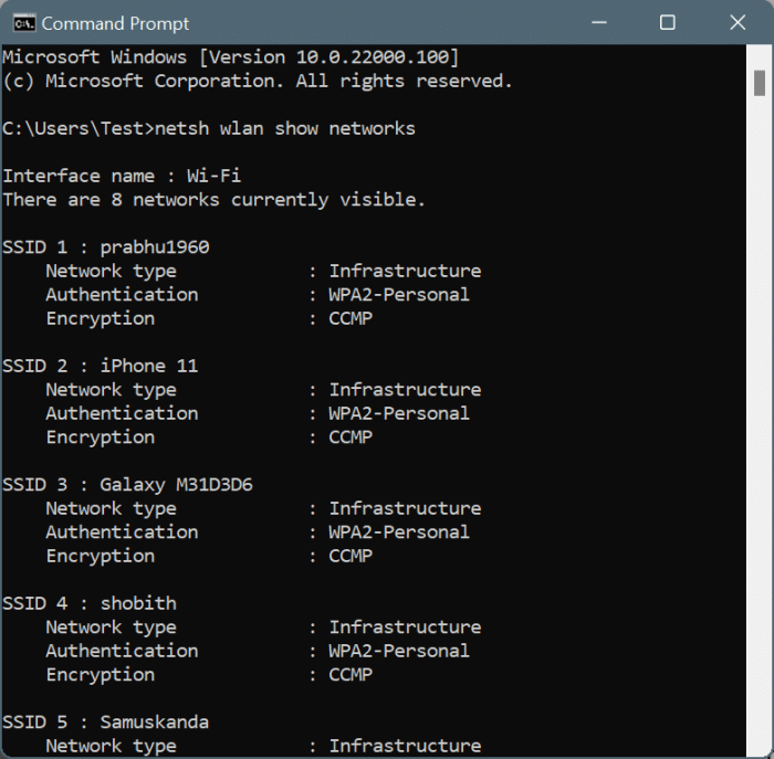 3 maneiras de visualizar as redes disponíveis no Windows 11 8 Use o prompt de comando ou o PowerShell para exibir as redes disponíveis no Windows 11