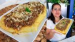 POLENTA COM MOLHO DE CARNE MOÍDA SIMPLES E FÁCIL DE FAZER