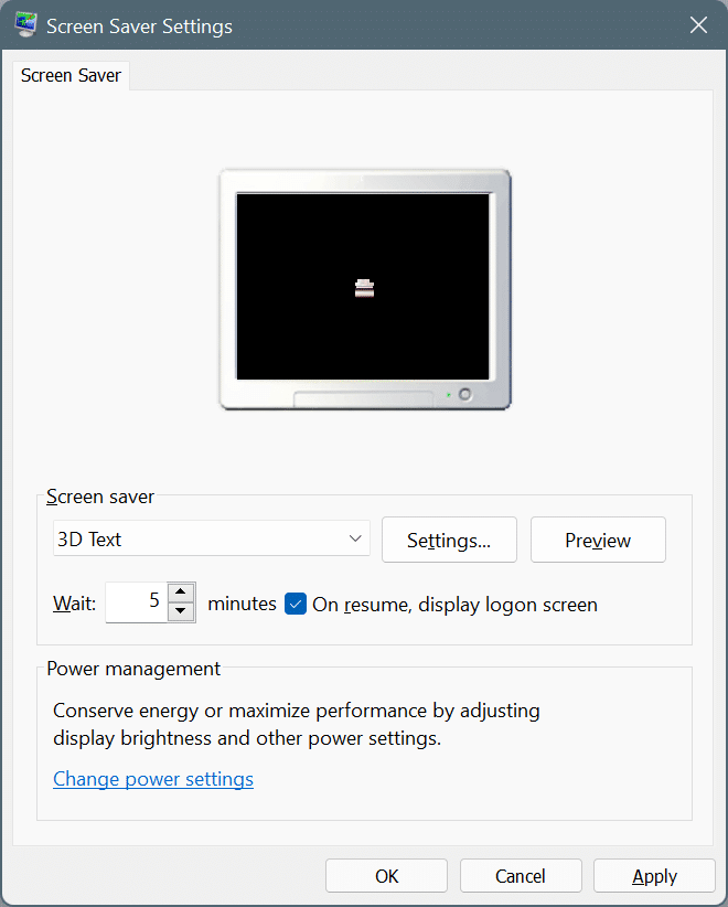 Habilitar ou desabilitar a proteção de tela no Windows 11