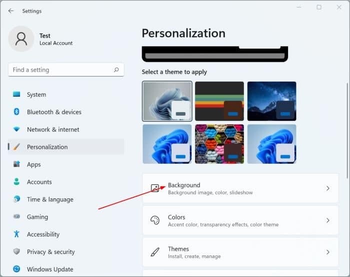 5 maneiras de alterar o papel de parede do Windows 11 2 Altere o papel de parede do Windows 11 por meio do aplicativo Configurações