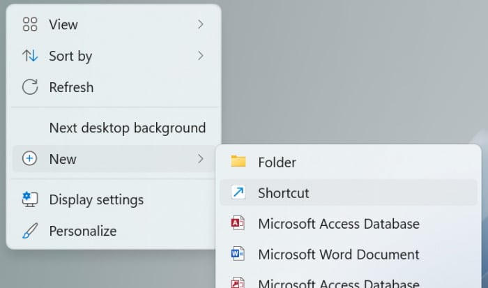 Criar um atalho de configurações de proteção de tela na área de trabalho do Windows 11