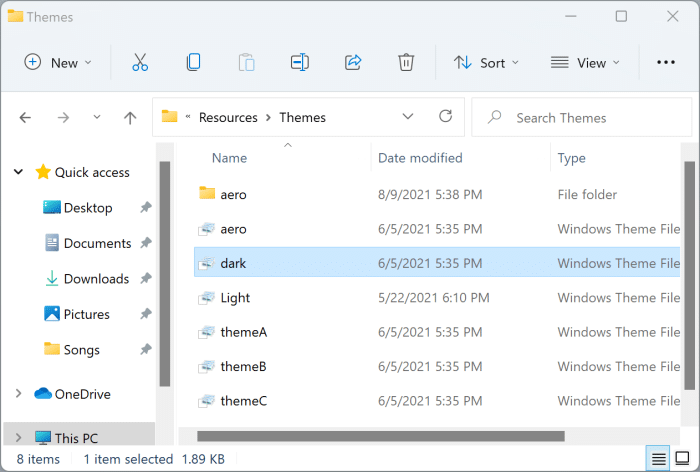 3 maneiras de ativar o modo escuro no Windows 11 8 Ative ou desative o tema escuro através do Explorador de Arquivos