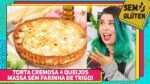 Com só UM GARFO eu fiz essa TORTA com Massa Proteica e SEM GLÚTEN! Torta 4 Queijos Fácil | RM695