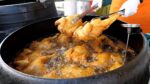 Dia de mercado em linha / frango frito coreano – comida de rua coreana