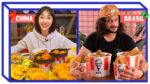 KFC NA CHINA X BRASIL | Comparando Fast Food | Mohamad Hindi feat Luana em Pequim