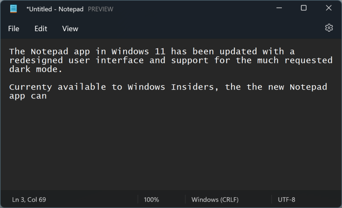 Como ativar o modo escuro no bloco de notas no Windows 11 1 Como ativar o modo escuro no bloco de notas no Windows 11