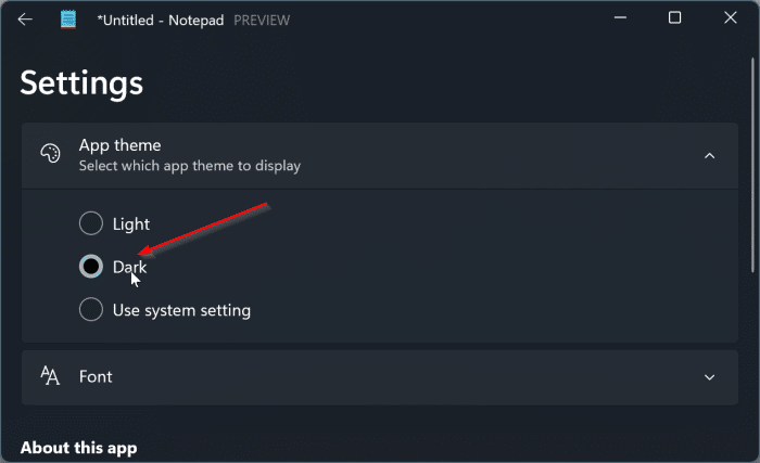 Como ativar o modo escuro no bloco de notas no Windows 11 6 Habilite o modo escuro do Bloco de Notas de dentro do aplicativo no Windows 11