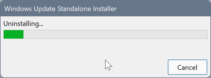 Desinstale as atualizações do Windows via Windows Terminal ou PowerShell
